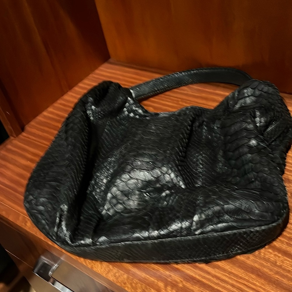 Fabulous black python bag